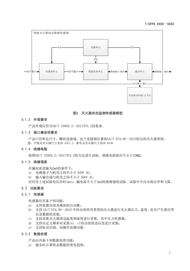 关于对《灭火器状态监测传感器》（征求意见稿）征求意见的函